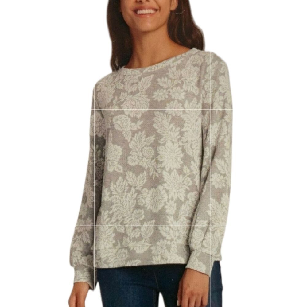 NEW ELLEN TRACY Jacquard sweatshirt M